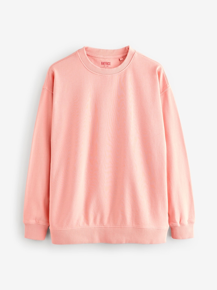 FatFace Georgia Coral Pink Crew Sweatshirt - Image 10 of 10
