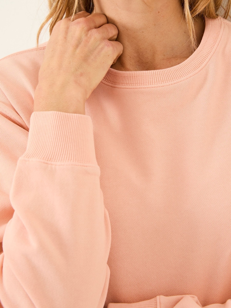 FatFace Georgia Coral Pink Crew Sweatshirt - Image 4 of 10