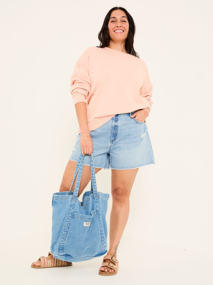 FatFace Georgia Coral Pink Crew Sweatshirt - Image 7 of 10
