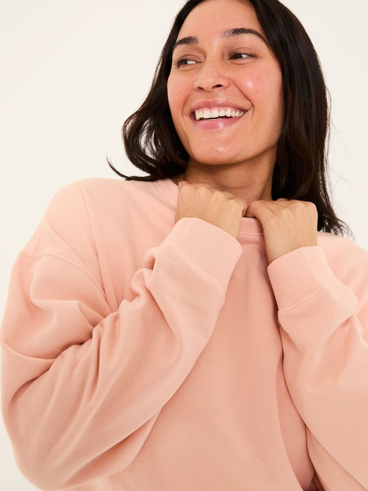 FatFace Georgia Coral Pink Crew Sweatshirt - Image 9 of 10