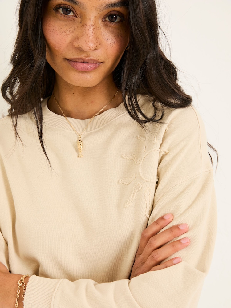 FatFace Lottie Natural Sun Graphic Crew Sweatshirt - Image 2 of 5