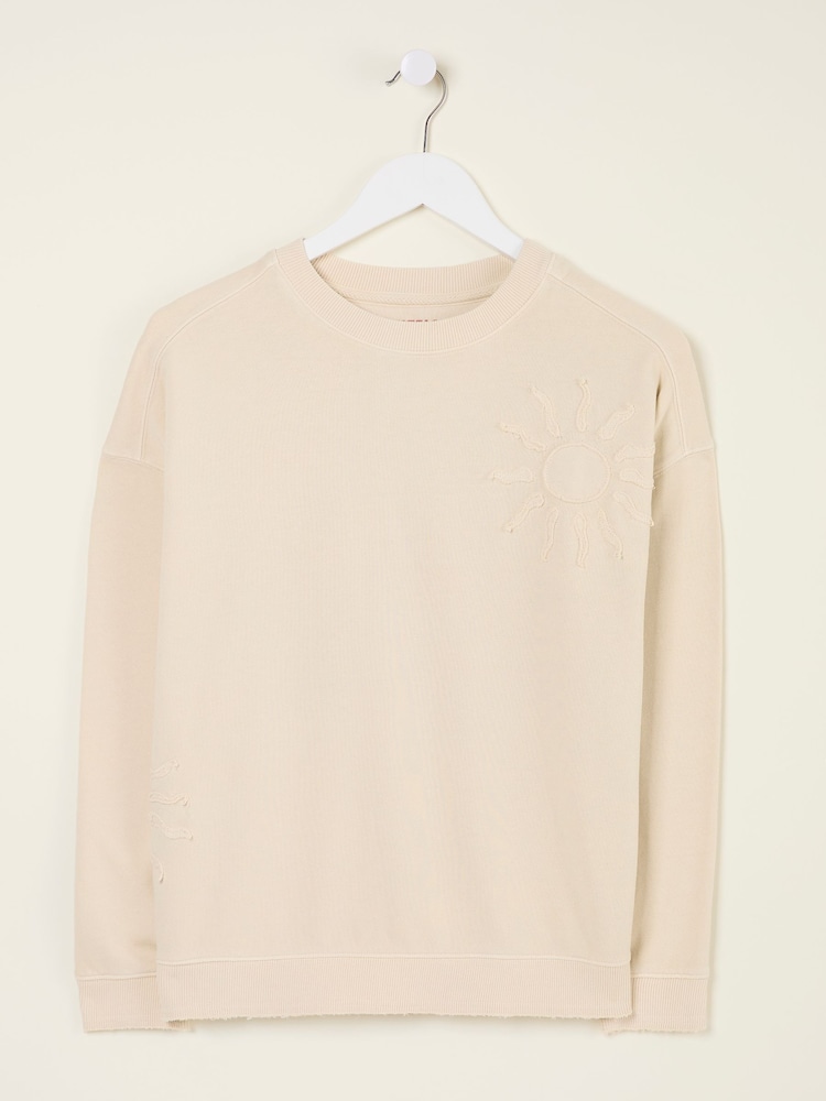 FatFace Lottie Natural Sun Graphic Crew Sweatshirt - Image 4 of 5