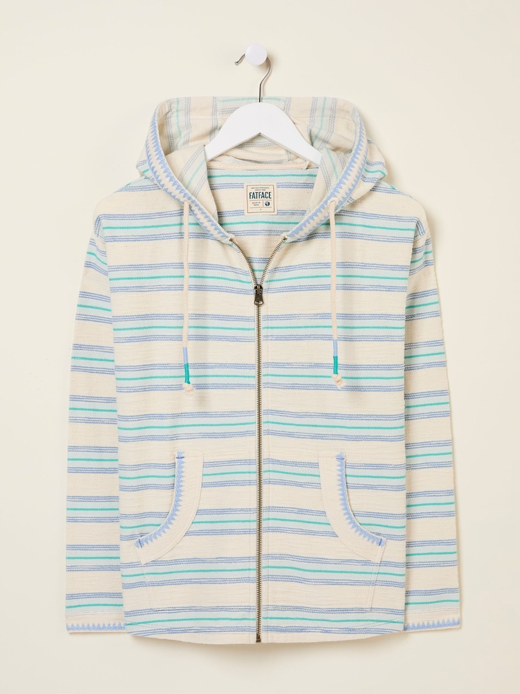 FatFace Ally Natural Homespun Zip Through Hoodie - Image 6 of 7