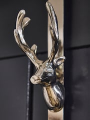 Dibor Silver Stag Head Door Wreath Hanger - Image 2 of 3
