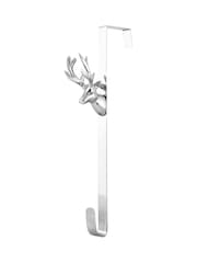 Dibor Silver Stag Head Door Wreath Hanger - Image 3 of 3