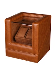 Dibor Tan Brown Tan Brown Double Watch Display Case - Image 2 of 6