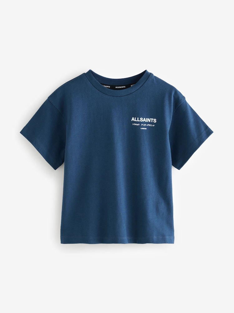 marine - T-shirt smALLSAINTS oversize Underground Crew pour jeune garçon - Image 4 of 8