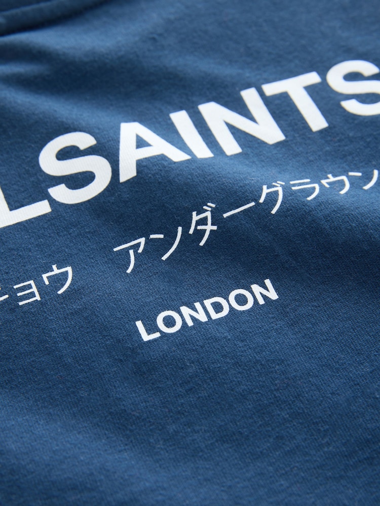 smALLSAINTS Navy Oversized Younger Boys Underground Crew T-Shirt - Image 8 of 8