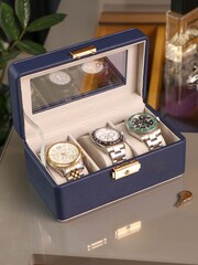 Dibor Blue Blue Watch Box with Key - Image 5 of 5