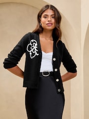 Lipsy Pleteno Cornelli Cvet Podrobnosti Cosy pletena jopa - Slika 2 iz 4