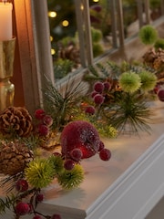 Dibor Red Candied Apple Garland - Image 1 of 4