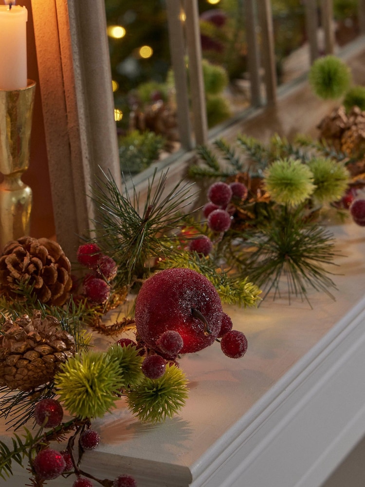 Dibor Red Candied Apple Garland - Image 1 of 4