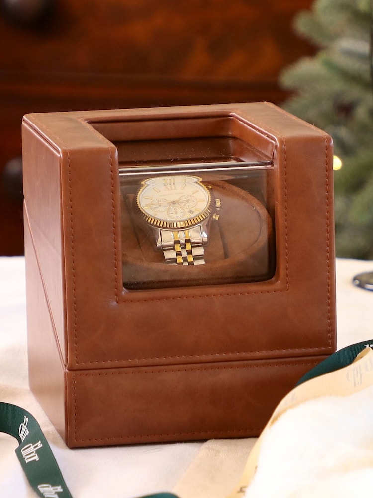 Dibor Tan Brown Tan Brown Single Watch Display Case - Image 1 of 5