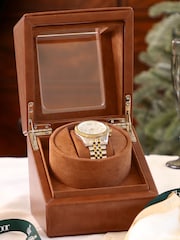 Dibor Tan Brown Tan Brown Single Watch Display Case - Image 4 of 5