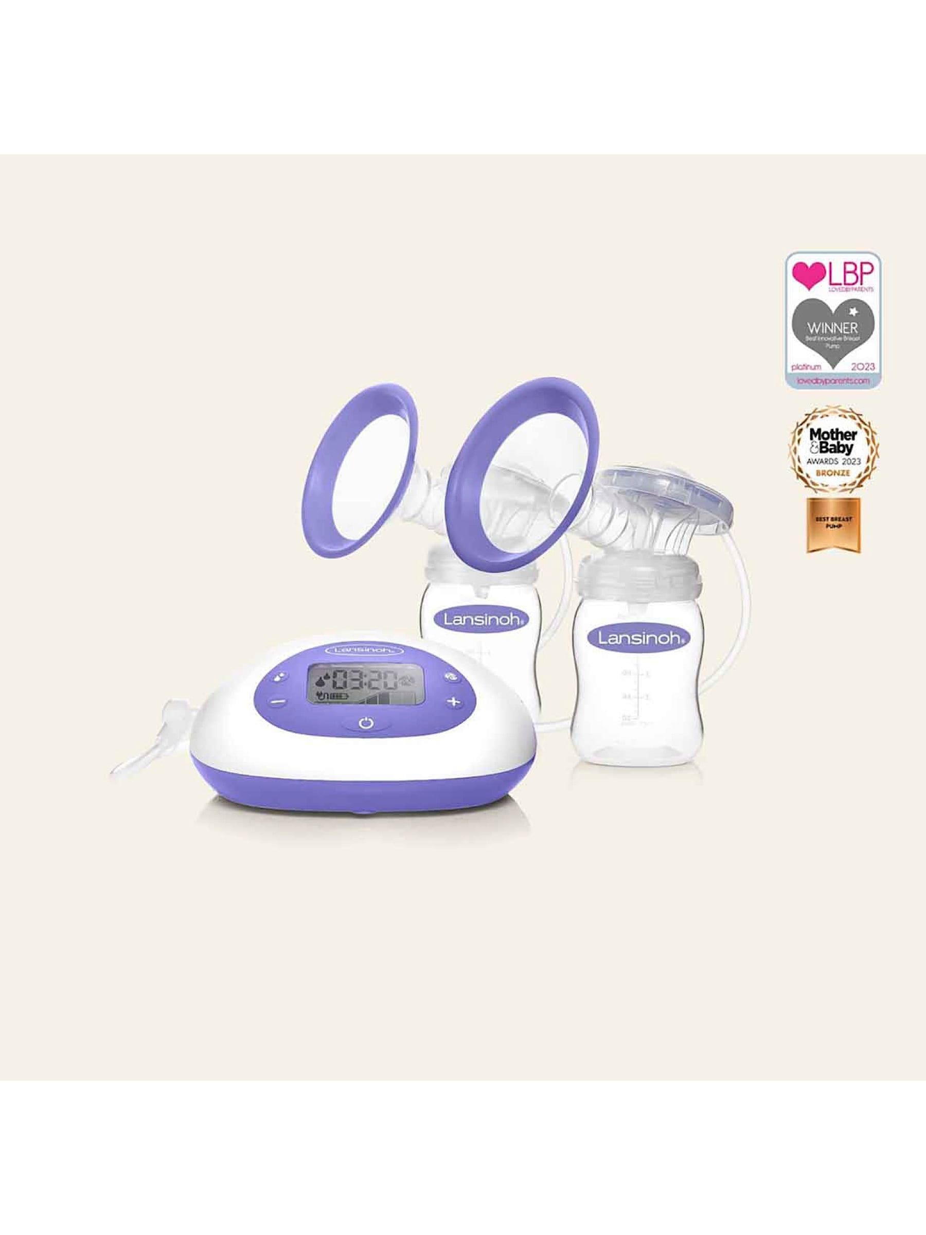 LANSINOH 2 in 1 Electric Breast Pump - Double Pump -BPA BPS Free -White & Purple - Image 5