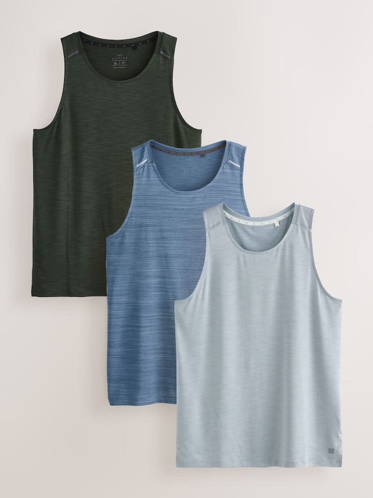 Gris/azul/negro - Active Gym Mesh Vests 3 Pack - Imagen 1 de 16 Gris/azul/negro - Active Gym Mesh Vests 3 Pack - Imagen 1 de 16