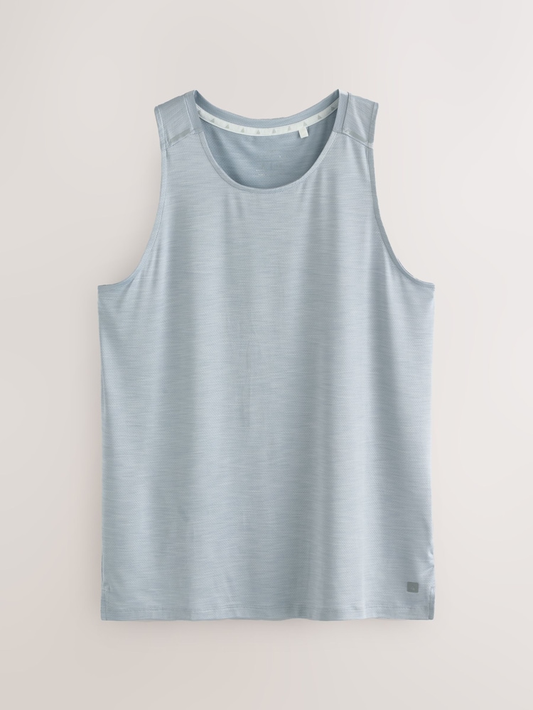 Grey/Blue/Black Active Gym Mesh Vests 3 Pack - Image 10 of 16