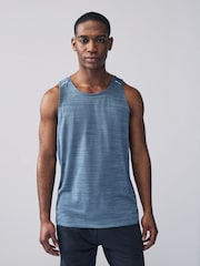 Grey/Blue/Black Active Gym Mesh Vests 3 Pack - Image 2 of 16