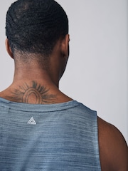 Grey/Blue/Black Active Gym Mesh Vests 3 Pack - Image 7 of 16