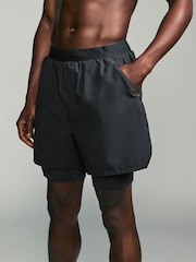 Slate Grey Active Premium 2 in 1 Shorts - Image 1 of 12