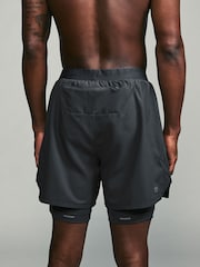 Slate Grey Active Premium 2 in 1 Shorts - Image 6 of 12