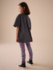 Gris de charbon de bois - Oversized 100% Cotton Disney Lilo and Stitch License T-Shirt (3-16yrs) - Image 2 de 6