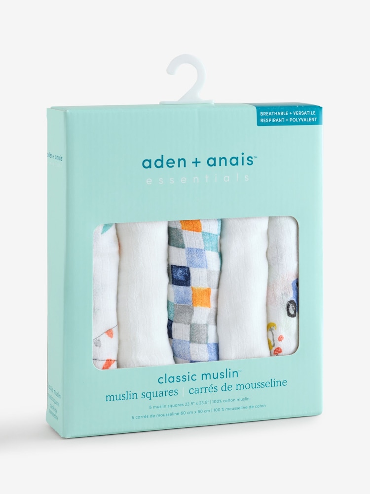 Aden+Anais Essentials Pamučni kvadrati od muslina 5 paket - Slika 1 od 10