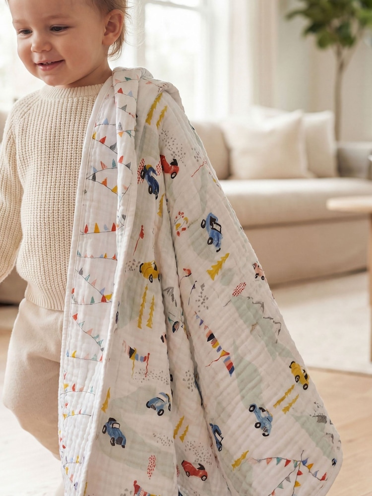 Aden + Anais White Essentials Cotton Muslin Blanket - Image 1 of 7 Aden + Anais White Essentials Cotton Muslin Blanket - Image 1 of 7