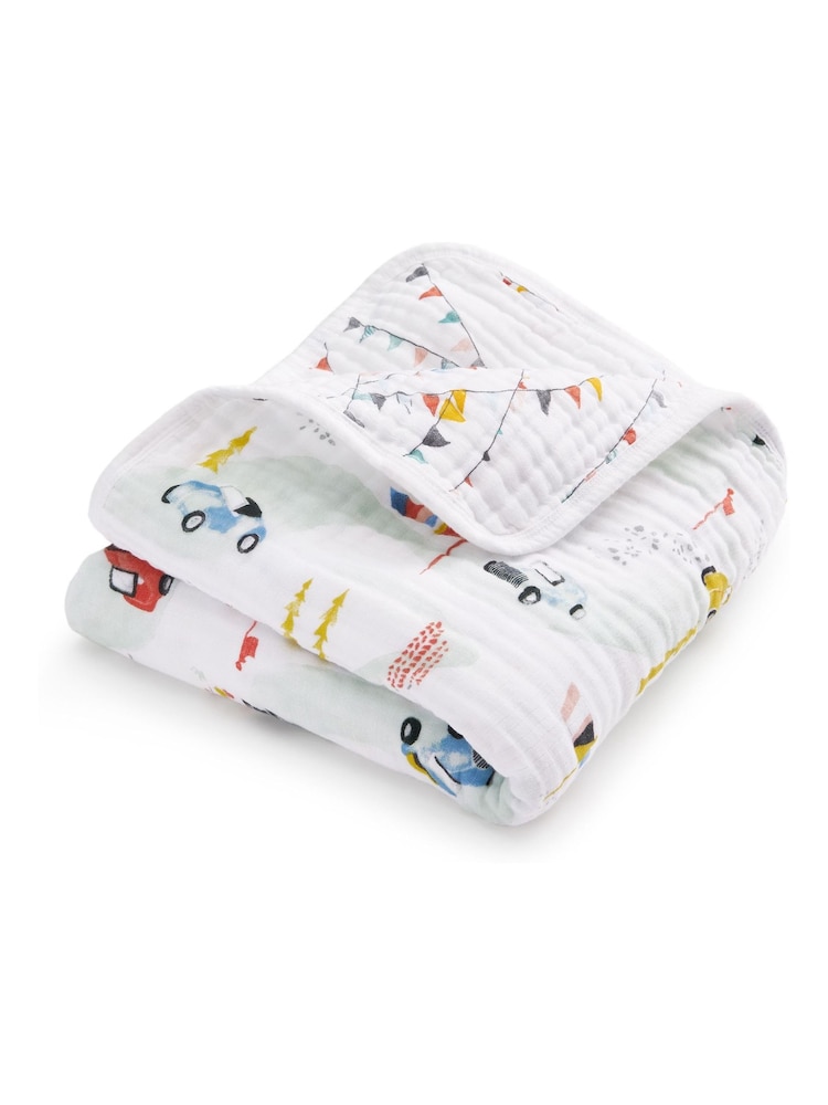 Aden + Anais White Essentials Cotton Muslin Blanket - Image 2 of 7 Aden + Anais White Essentials Cotton Muslin Blanket - Image 2 of 7