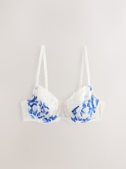 Blue 2 Pack Floral Print Non Pad Full Cup Bra - Image 7 of 11