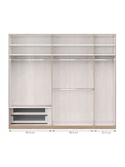Wiemann Natural Peyton Drawer and Rail Bundle for 5 Door Sliding Wardrobe - Image 1 of 3