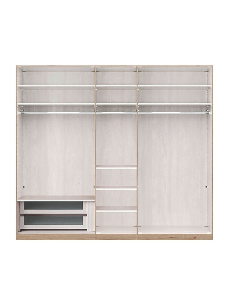 Wiemann Natural Truro Drawer and Shelves Bundle for 5 Door Hinged Wardrobe - Image 1 of 3