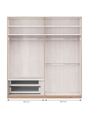 Wiemann Natural Jenson Drawer and Rail Bundle for 2M Sliding Wardrobe - Image 1 of 3