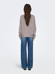 ONLY Brown Cosy Button Up Knitted Cardigan - Image 3 of 7