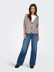 ONLY Brown Cosy Button Up Knitted Cardigan - Image 4 of 7