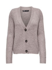 ONLY Brown Cosy Button Up Knitted Cardigan - Image 6 of 7