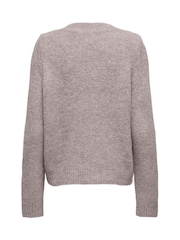 ONLY Brown Cosy Button Up Knitted Cardigan - Image 7 of 7