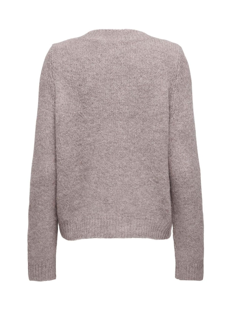 ONLY Brown Cosy Button Up Knitted Cardigan - Image 7 of 7