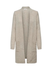 Natural - ONLY Cosy Long Knitted Open Cardigan - Imagen 5 de 6
