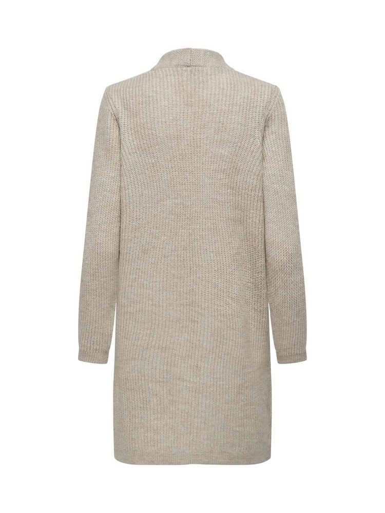 Natural - ONLY Cosy Long Knitted Open Cardigan - Imagen 6 de 6