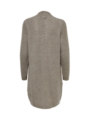 ONLY Brown Cosy Long Knitted Open Cardigan - Image 5 of 5