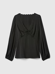 Gap Black Satin Empire Top - Image 5 of 5