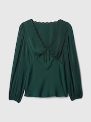 Gap Green Satin Empire Top - Image 5 of 5