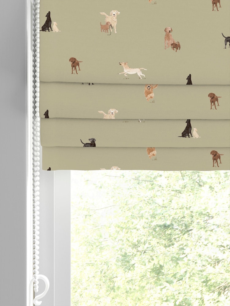 Sophie Allport Green Labradors & Retrievers Made To Measure Roman Blinds - Image 2 of 6 Sophie Allport Green Labradors & Retrievers Made To Measure Roman Blinds - Image 2 of 6