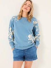 FatFace Floral Print Crew Sweatshirt - صورة 1 من 5