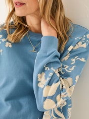 FatFace Floral Print Crew Sweatshirt - صورة 3 من 5