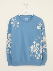 FatFace Floral Print Crew Sweatshirt - صورة 5 من 5