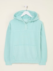 FatFace Bex Turquoise Blue Bex Overhead 100% Cotton Hoodie - Image 5 of 5