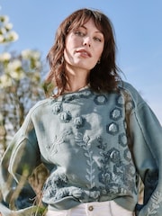 FatFace Beeble Embroidered Crew Sweatshirt - صورة 1 من 8