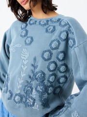 FatFace Beeble Embroidered Crew Sweatshirt - صورة 6 من 8